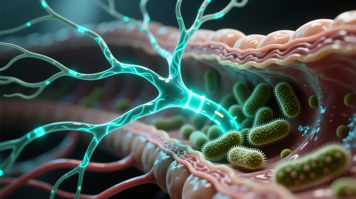 Ось "кишечник-мозг": нейроны напрямую связываются с кишечными бактериями. Эти бактерии производят серотонин, влияющий на ваше настроение и сон.