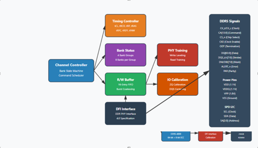 Рисунок 2. Логическая схема DDR5-канала