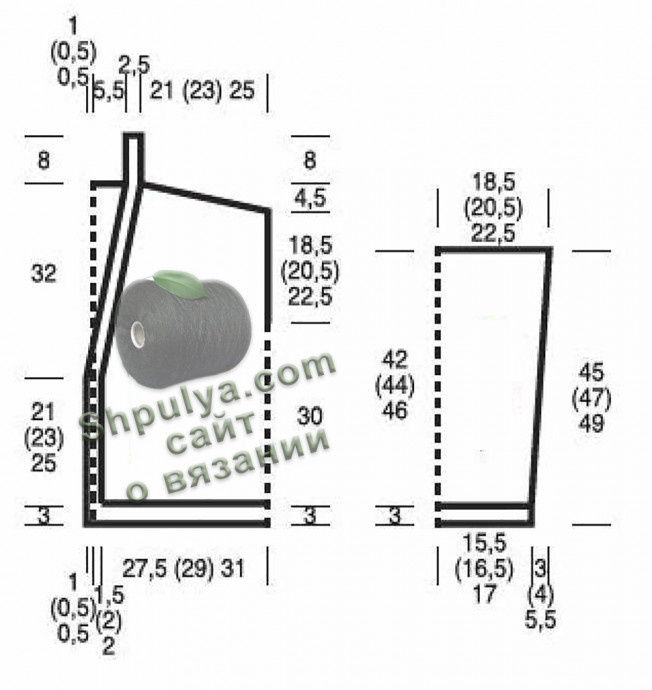 Выкройка ажурного кардигана