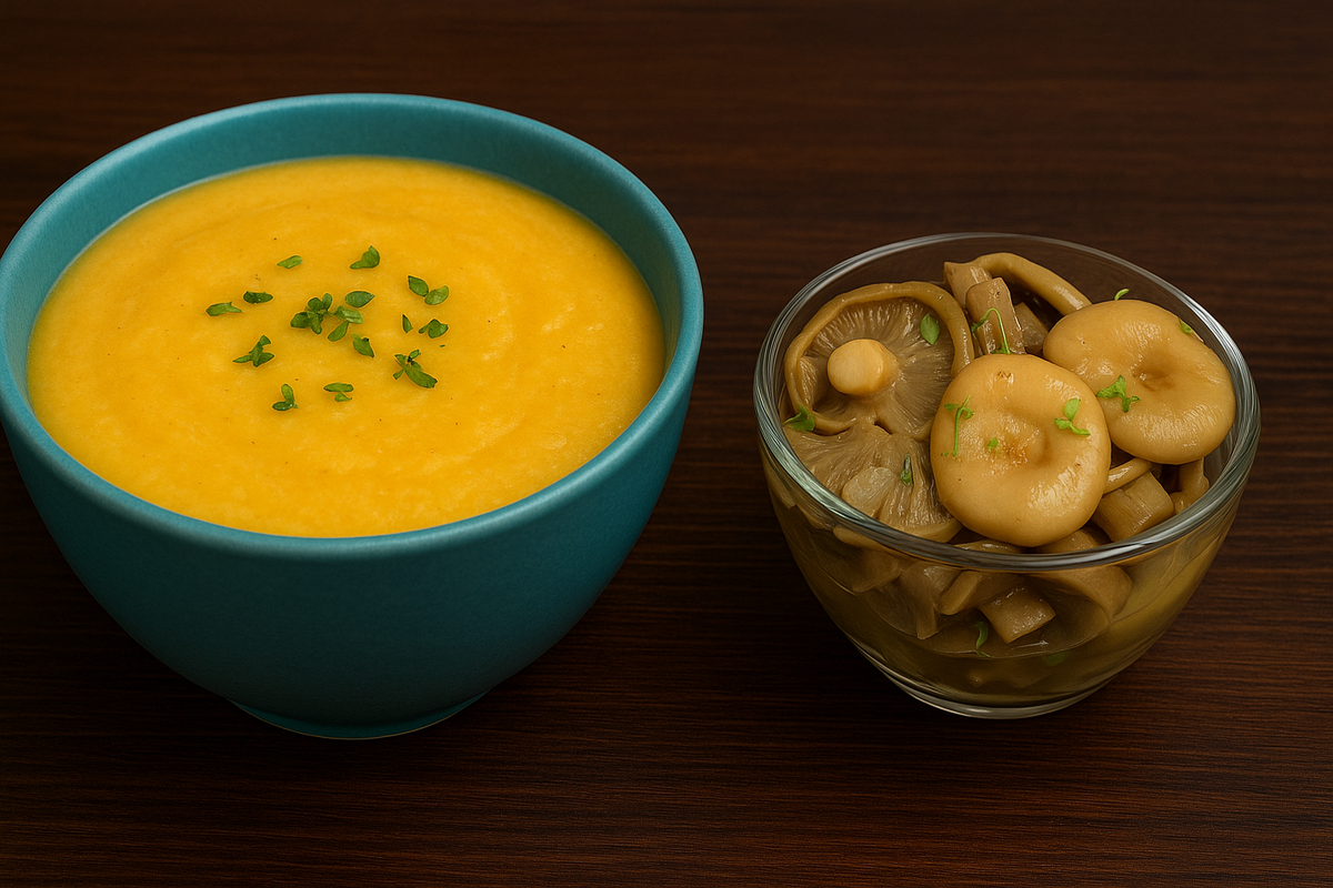 Гороховая лапша, как это могло быть в трапезной монастыря, описанной Достоевским.