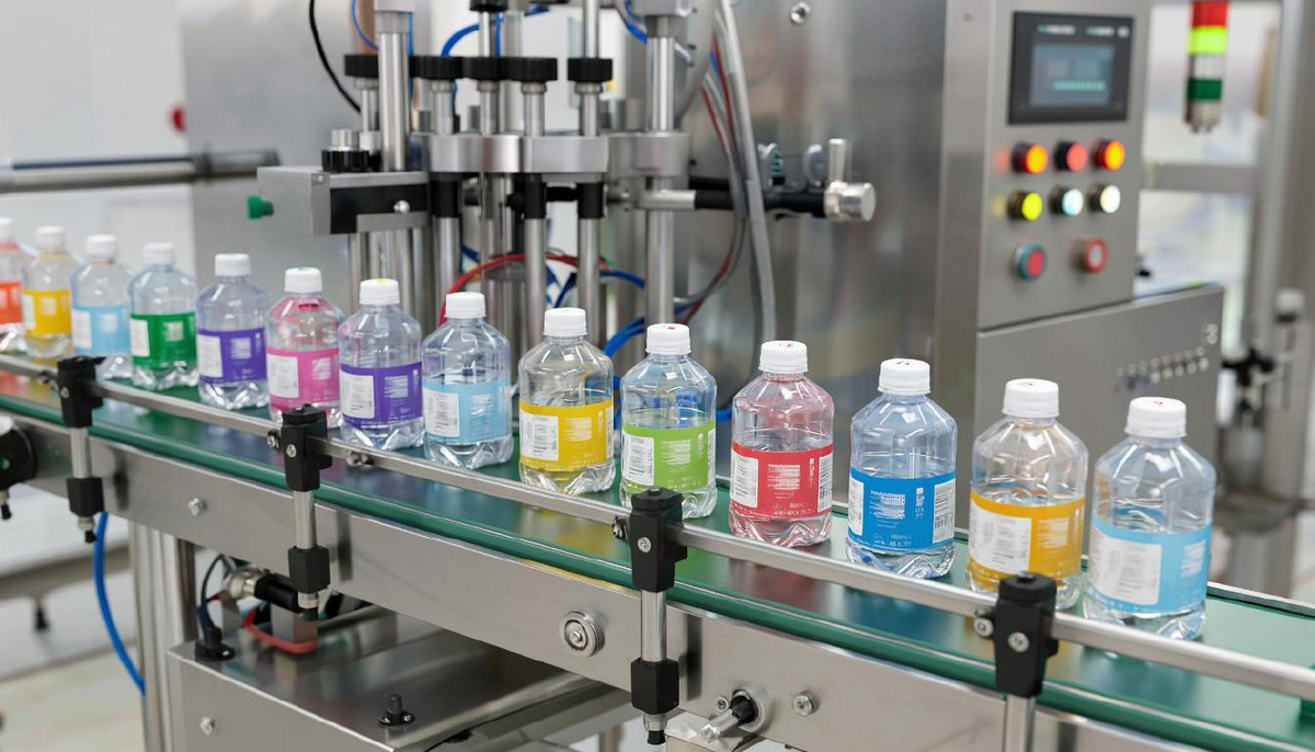 Инженерная система этикетировки квадратной тары в действии