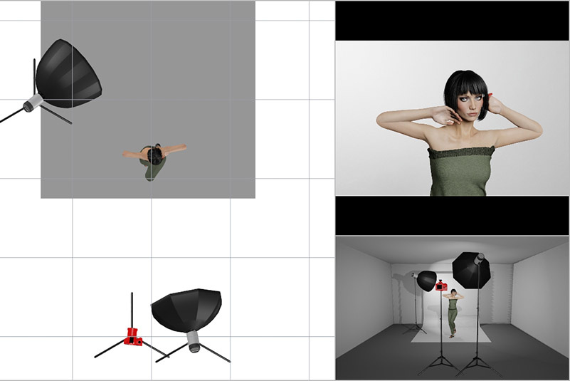 Минимальная схема света для съёмки на белом фоне / Иллюстрация: Алиса Смирнова