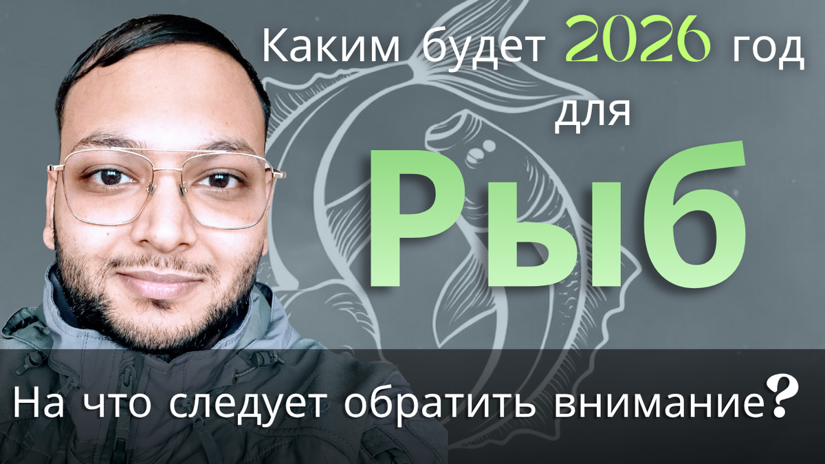 Ведический астрологический годовой гороскоп для Рыб на 2026 год