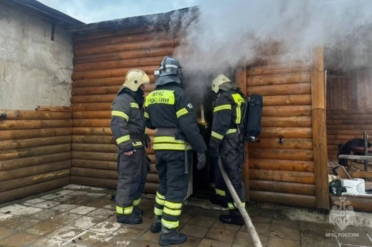    В Ржеве произошёл пожар в бане из-за перекаливания печи
