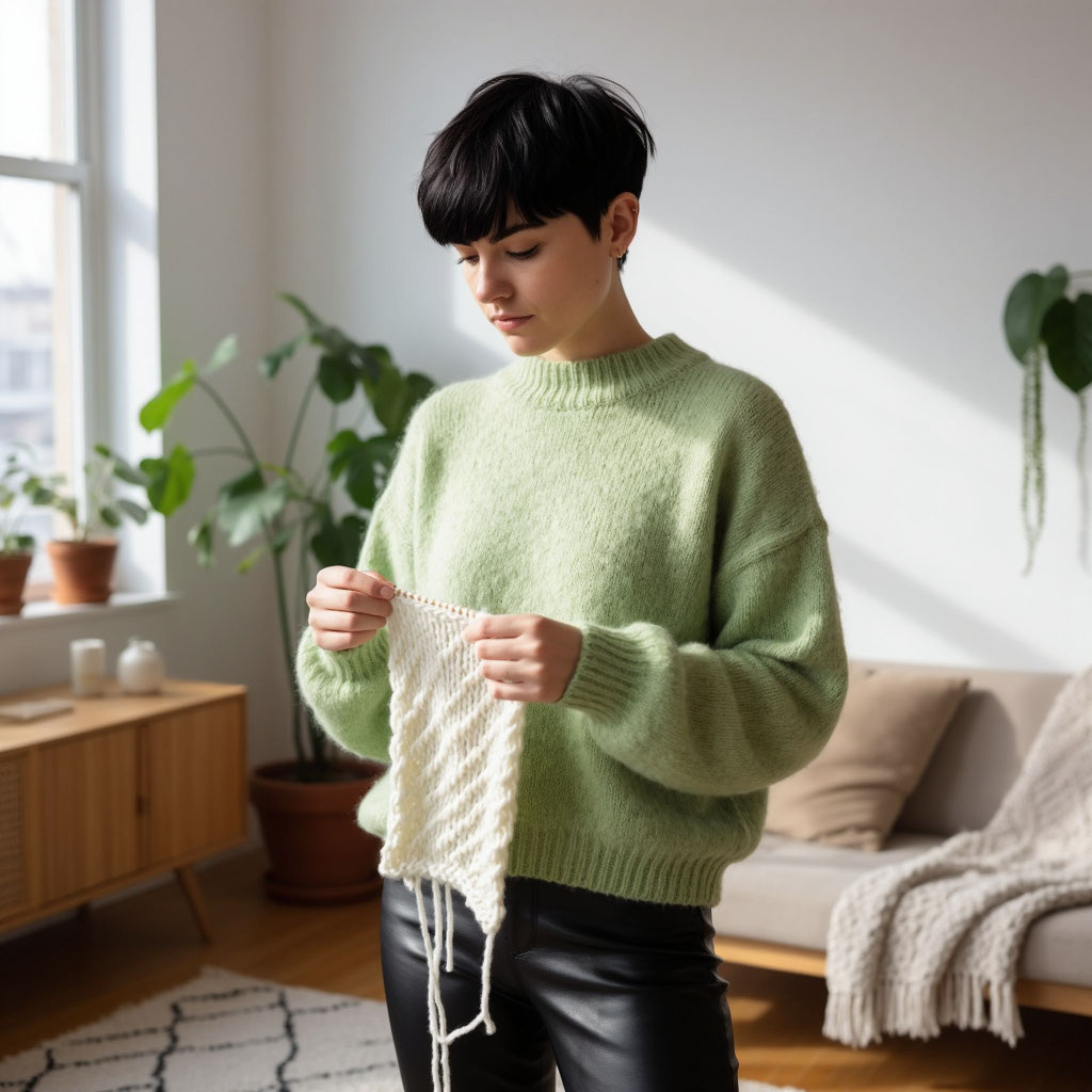 Косина пряжи - проблема вязания при которой могут опускаться руки