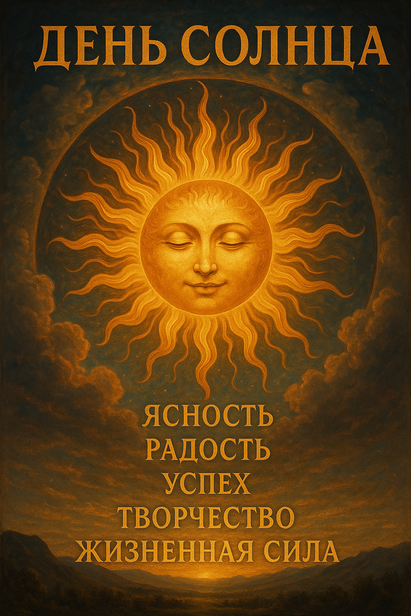 Воскресенье связано с Солнцем: жизненной силой, ясностью, радостью, успехом, творческим огнём, прояснением пути и обновлением энергии. Это день, когда стоит отмечать свои победы, маленькие и большие, наполняться, а не тратить себя.