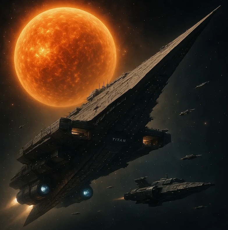 Авианосец "Титан" 2-го Легиона космических десантников Галактической Федерации