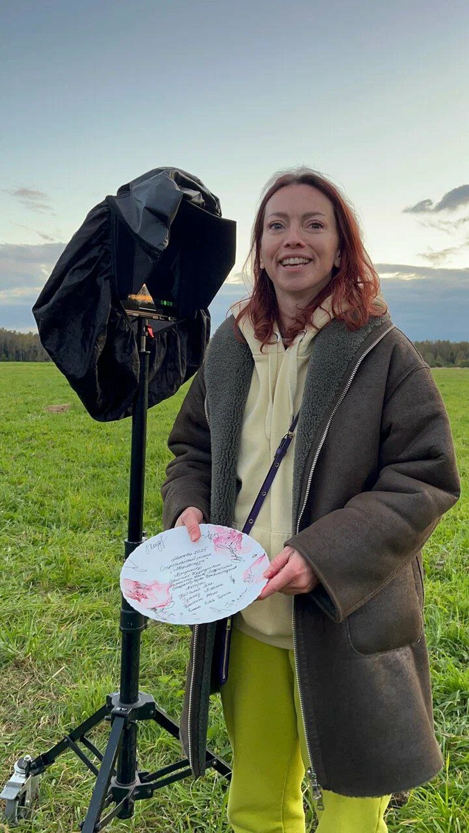 Режиссер социального ролика "Менопауза" Елена Ладыгина во время сьемок