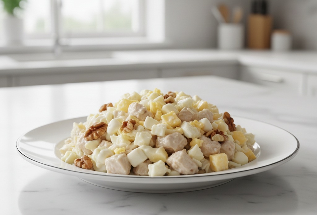 Салат с курицей и ананасом