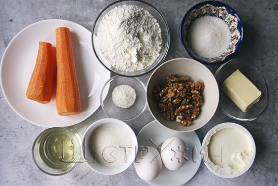 Продукты для маффинов.