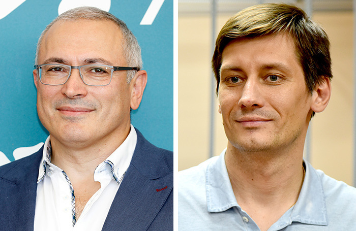    Михаил Ходорковский и Дмитрий Гудков (признаны в России иноагентами, внесены в перечень террористов и экстремистов).Dave Bedrosian/Zuma/OLIVIER HOSLET/ЕРА/ТАСС
