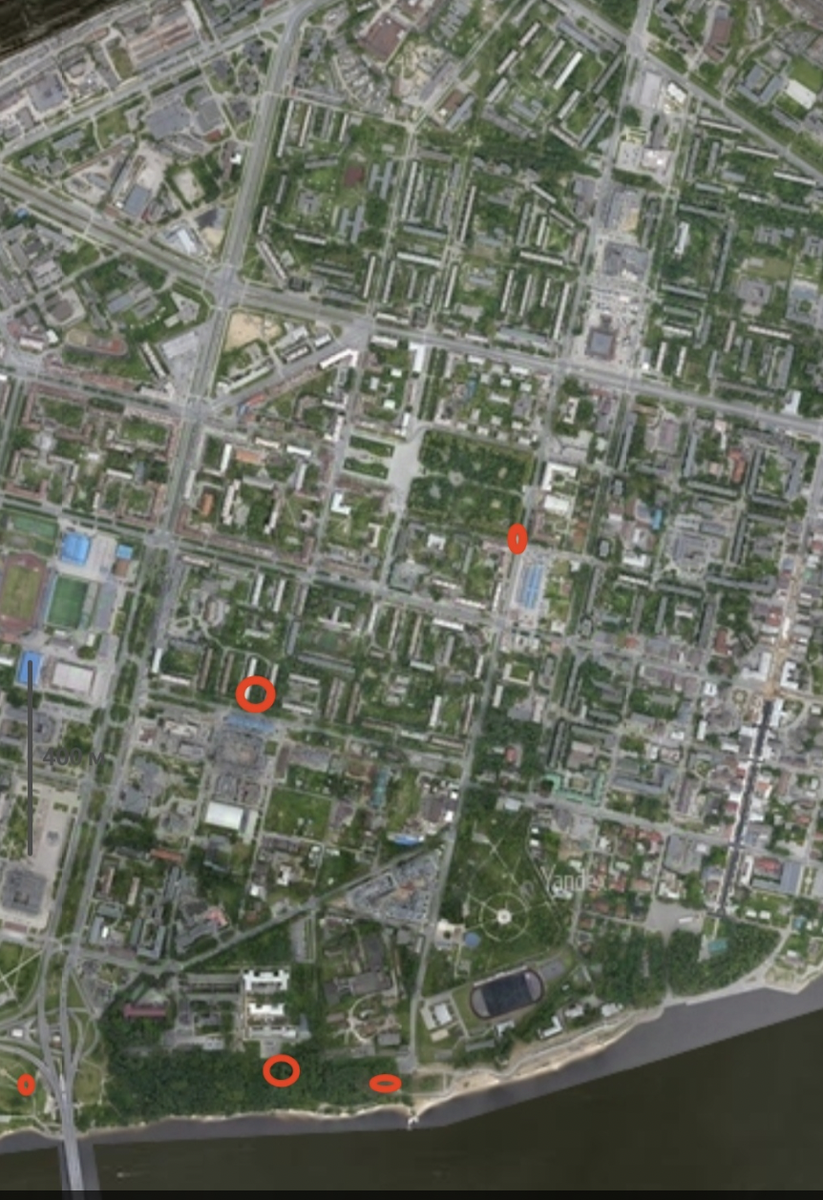 Места обозначены, где маньяк совершал преступления