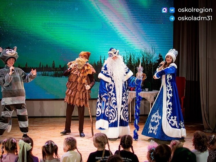     В Старом Осколе провели праздник в честь дня рождения Деда Мороза, фото: t.me/oskoladm31