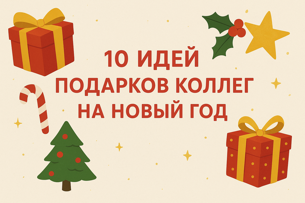 10 идей подарков коллегам на новый год
