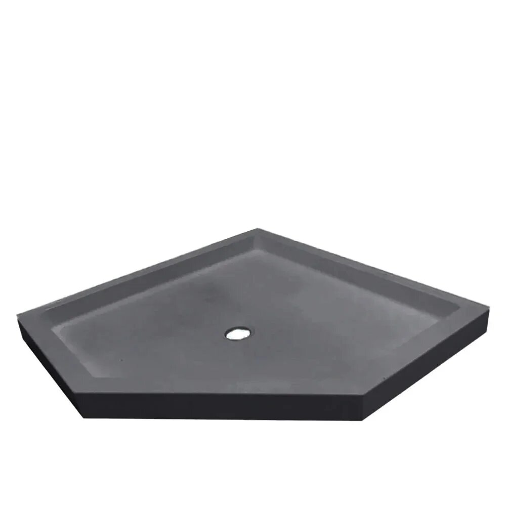 Угловой поддон из микроцемента