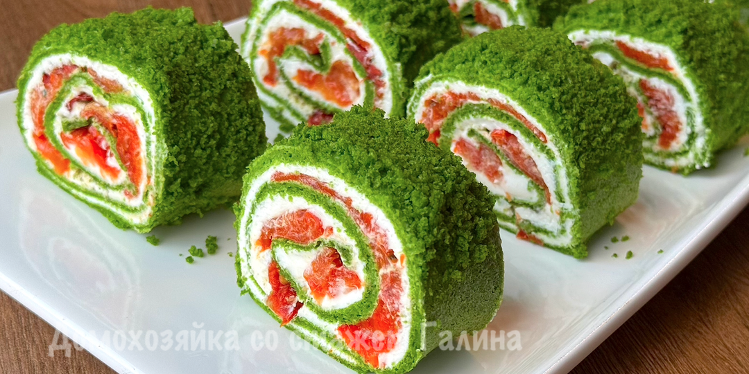 Изумрудный рулет, от которого ахнут гости: свежий, лёгкий, без мяса и рыбы