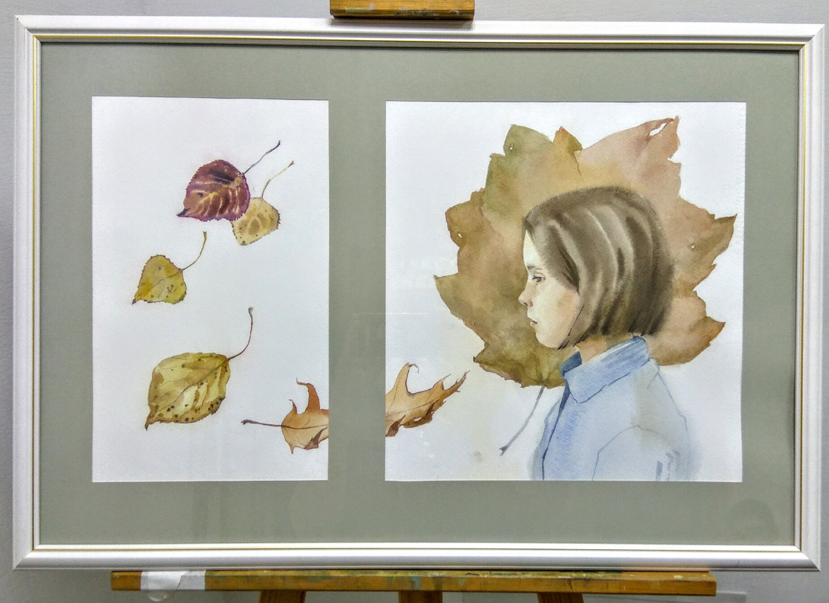 Моя акварель «Юность — осень детства» 