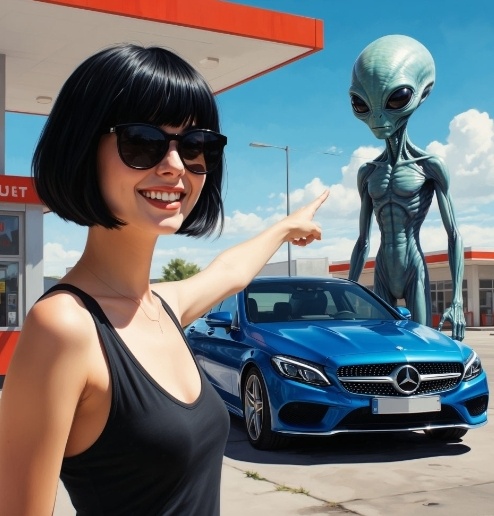 Синему - полный бак ⛽бирюзовому-зарядку 🔌🔋