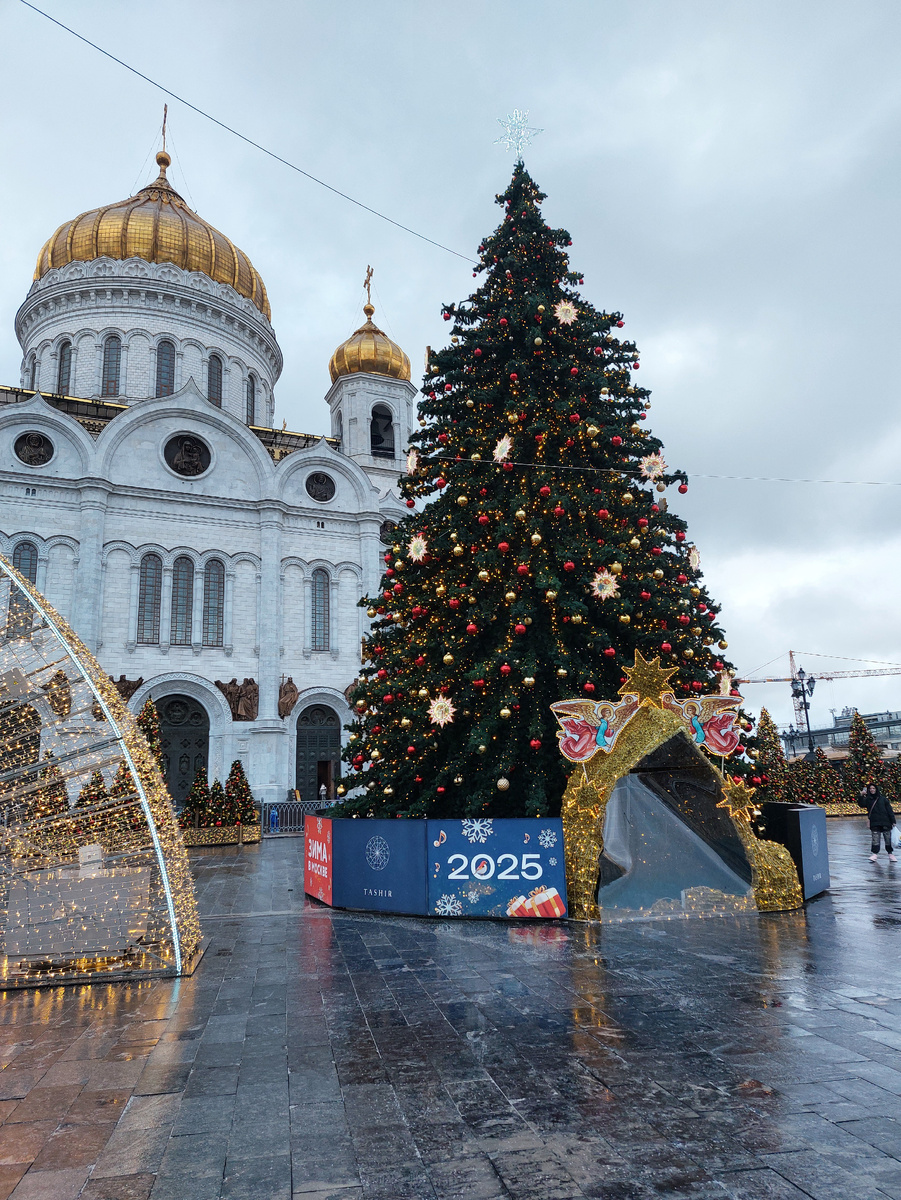 Ёлка возле Главного Храма страны. 15 января 2025 года