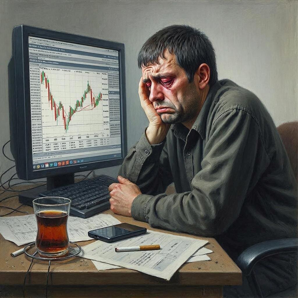 Как выглядит типичный частный трейдер, не соблюдающий правила управления капиталом?