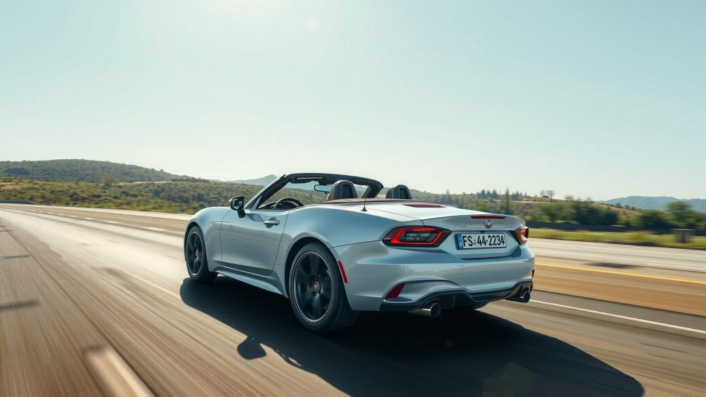    Как Fiat 124 Spider 2025 справляется на трассе при небольшой мощности?
