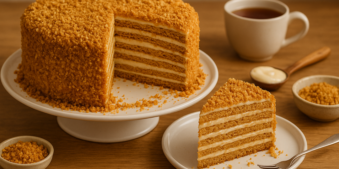 Медовик со сметанным кремом: тот самый торт из детства, который всегда получается 🍯🍰