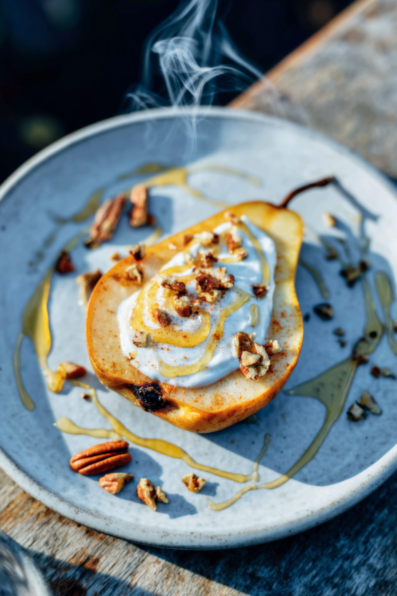 Запеченная груша с медом, зож-десерт, зож-сладости