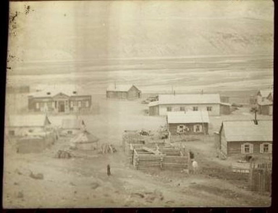    Общий вид поселка Бельтир (колхоз "Кызыл-Мааны"). Теленгеты. 1973-1974. Источник: goskatalog.ru, архив ФГБУН Музей антропологии и этнографии им. Петра Великого (Кунсткамера) Российской академии наук