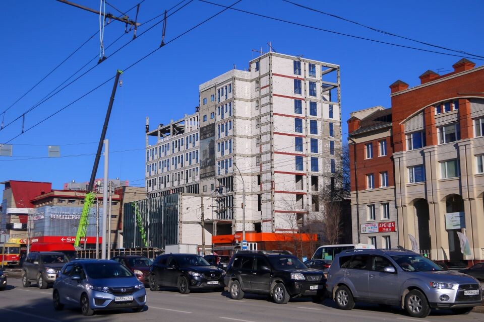    Вид на строящийся объект с пр. Ленина. Источник: Виталий Барабаш/"Толк"