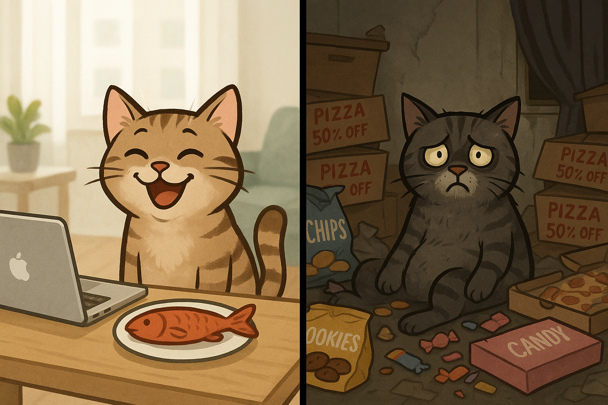 Лучше-меньше, говорит Чат ЖПТ 5.1 и генерирует мем про осознанное потребление