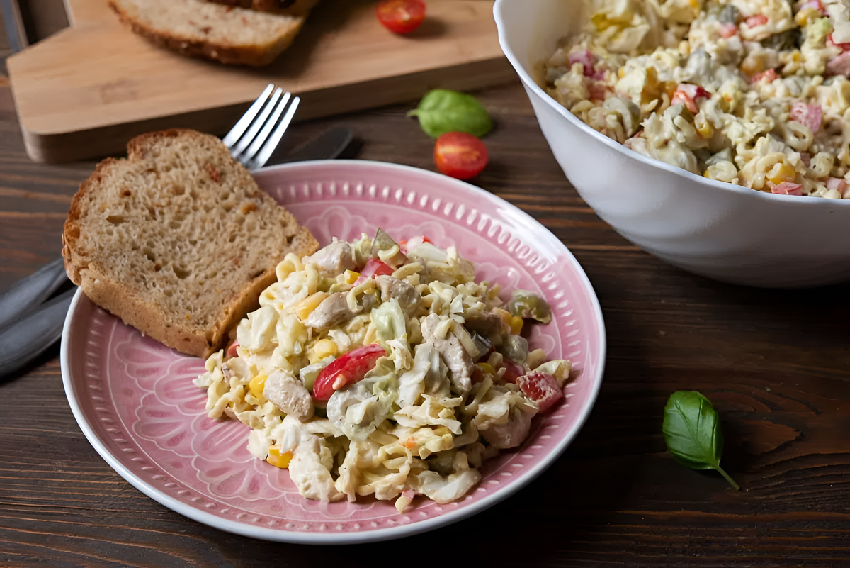 Салат с роллтон 