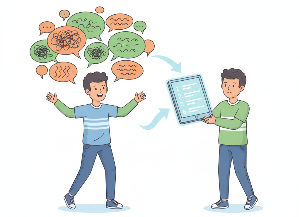 От разговора на словах до чёткой инструкции