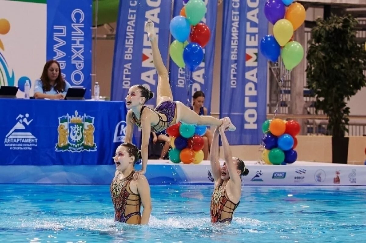    Тюменские синхронистки завоевали пять медалей на турнире «Выше радуги»