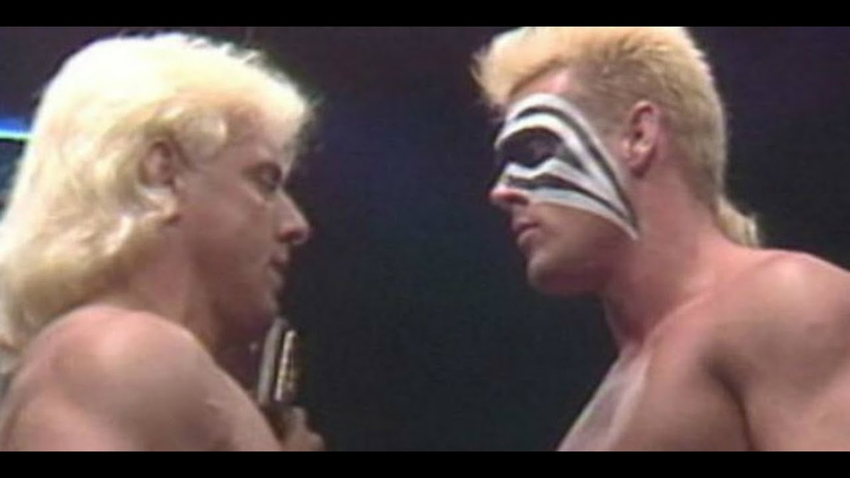 Стинг в матче против Рика Флера на Clash of the Champions I 1988 год