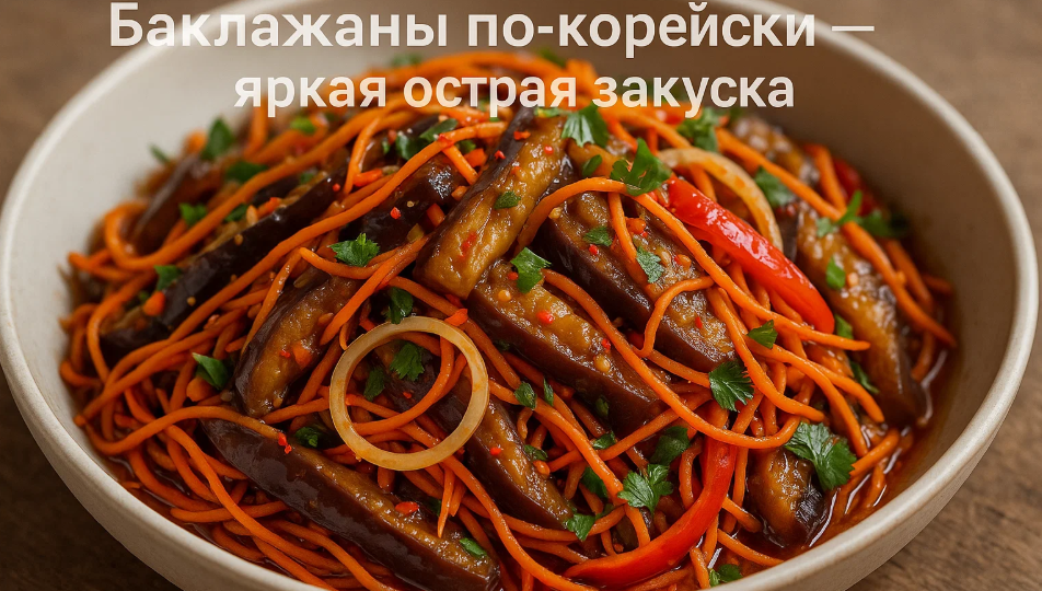 Баклажаны по-корейски — ароматная острая закуска