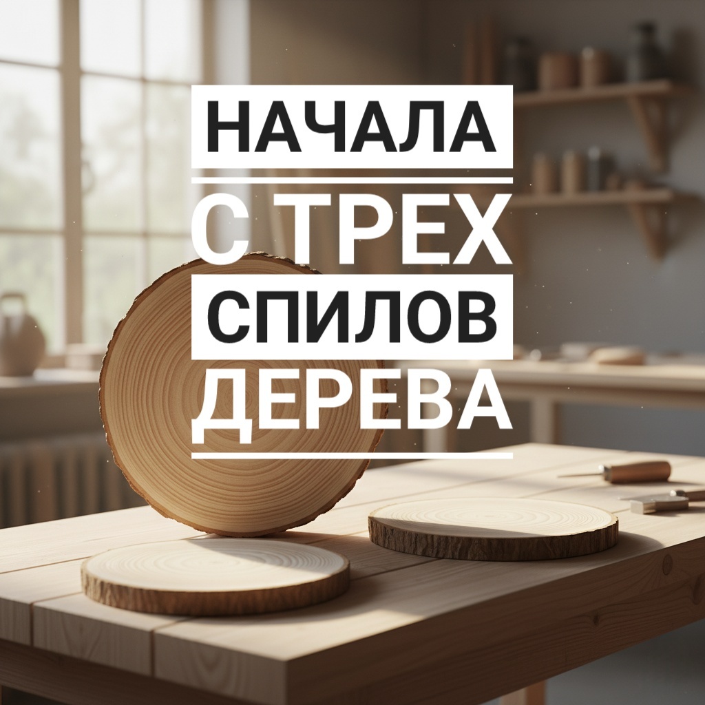 Всего 3 спила для начала