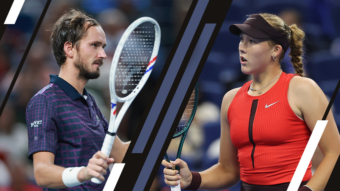    Даниил Медведев и Мирра Андреева. Getty Images