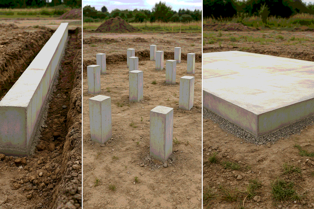 Виды фундаментов для быстровозводимого здания