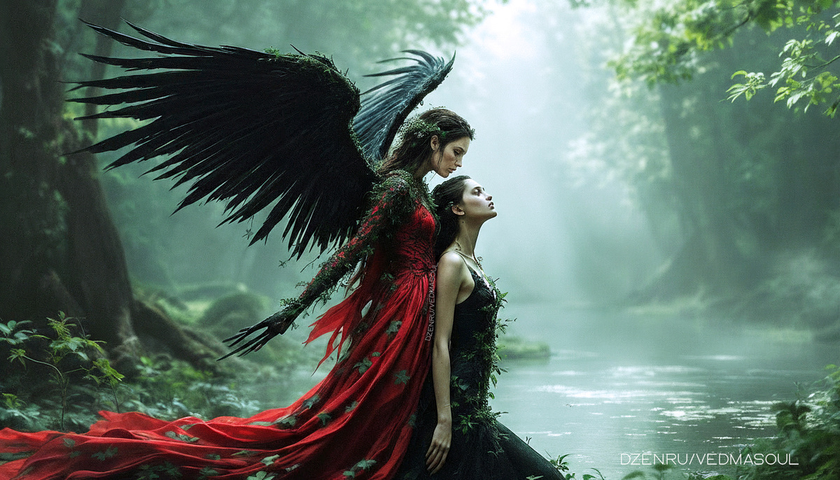 © Авторское изображение @vedmasoul. Cгенерировано ИИ. Порча, чистка, ритуал, крадник