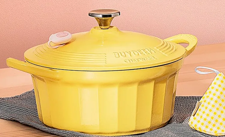 Эмалированная чугунная кастрюля BUYDEEM