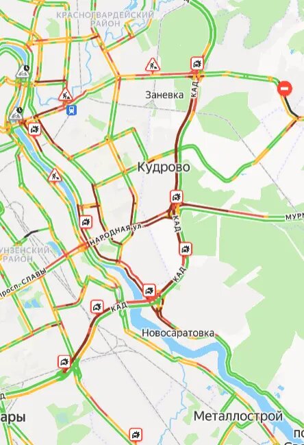    Фото: скриншот сервиса «Яндекс.Пробки»