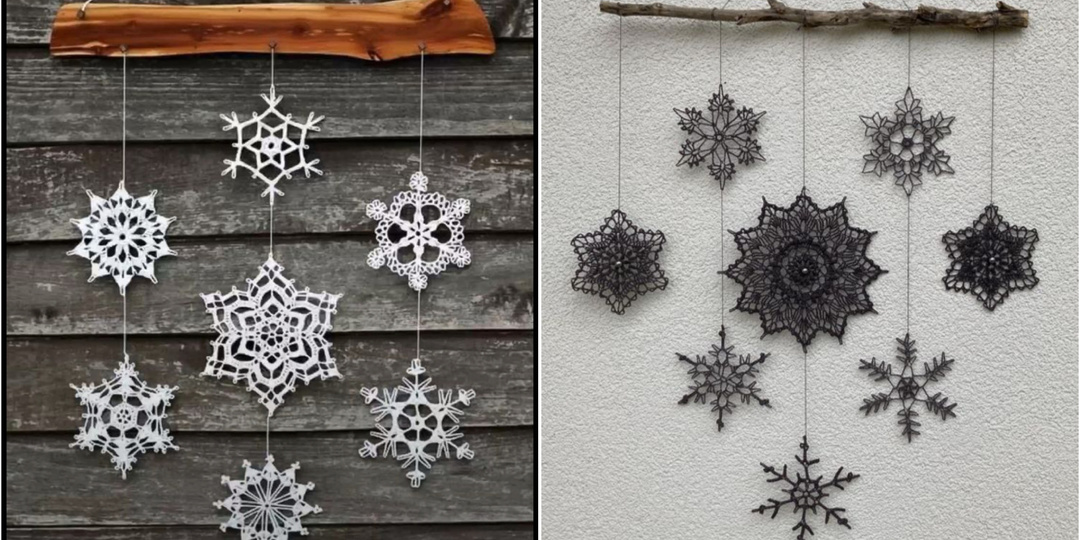 Панно со снежинками к Новому году