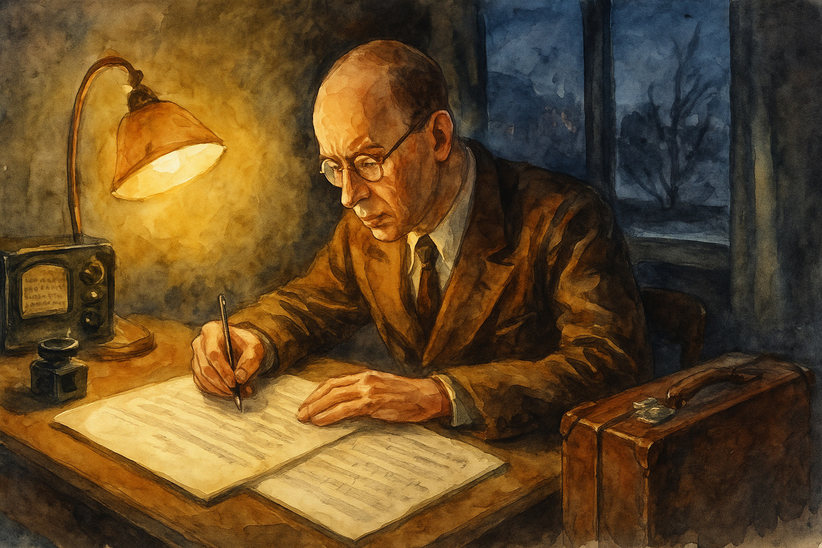 Сергей Прокофьев дописывает партитуру балета «Золушка».