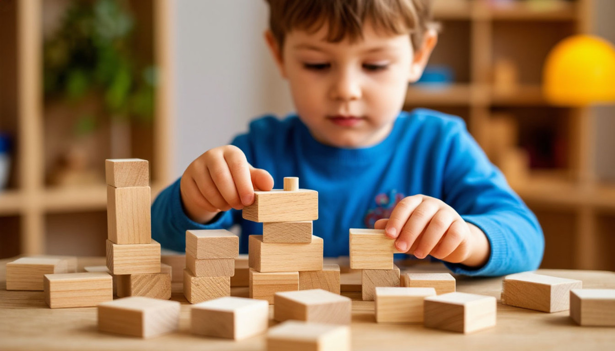 Деревянные кубики и блоки