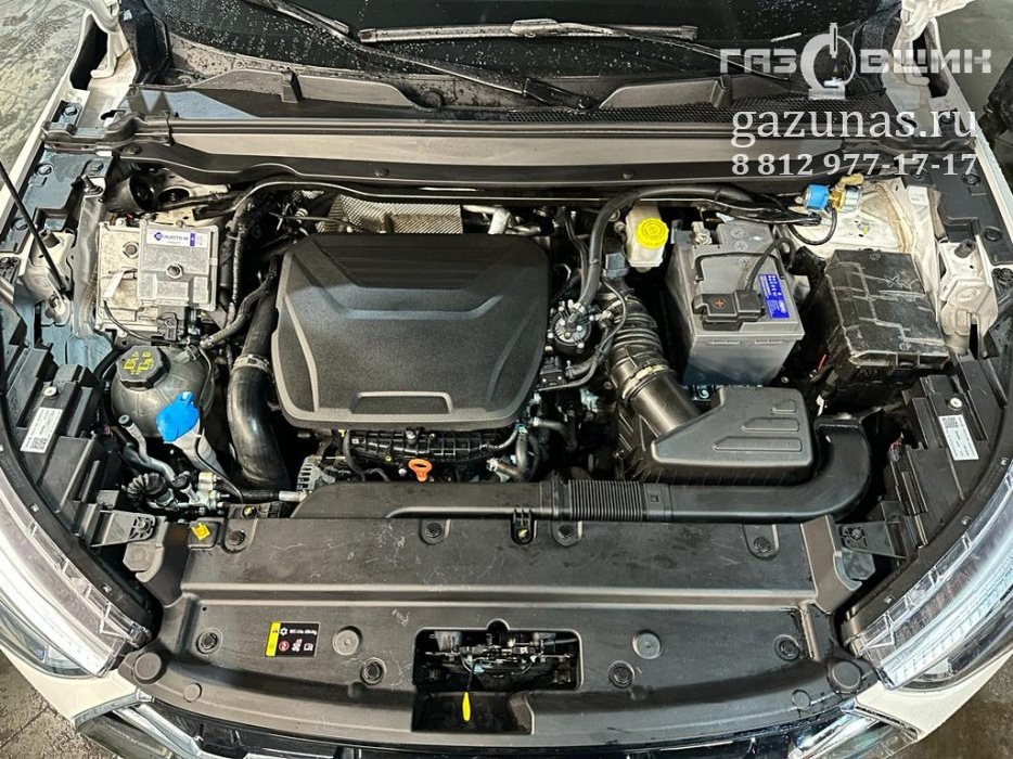 Установка ГБО на Haval Jolion I 1.5GDIT (150л.с.) 2023 г.в. на GW4B15D переоборудован для использования в качестве моторного топлива сжиженного нефтяного газа (пропан-бутан)