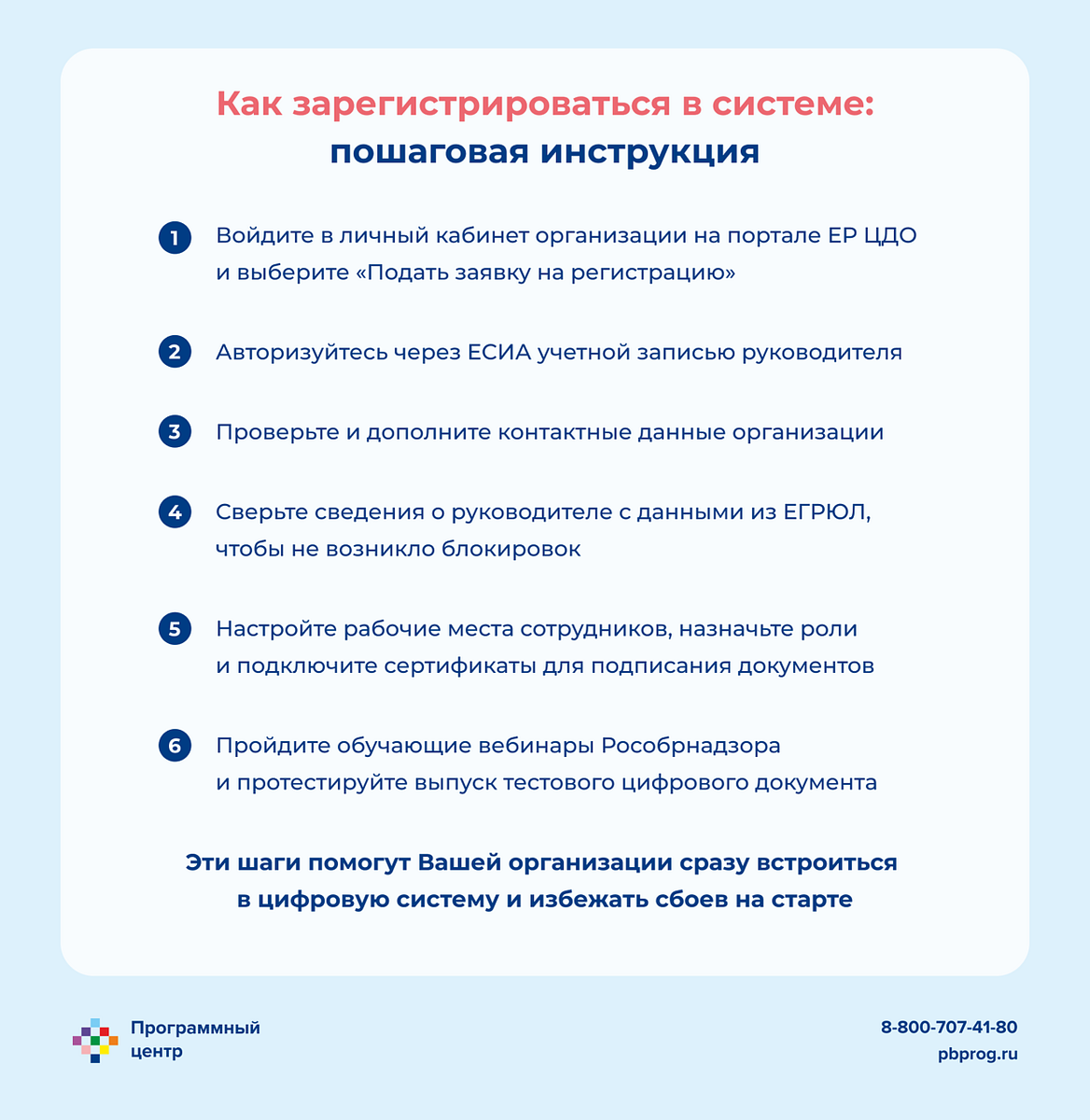 Подготовка к регистрации в ЕР ЦДО