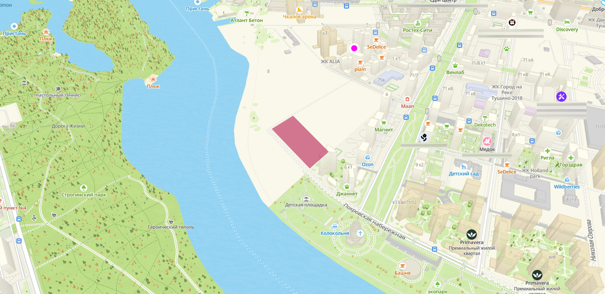 Пятно застройки ЖК ALIA