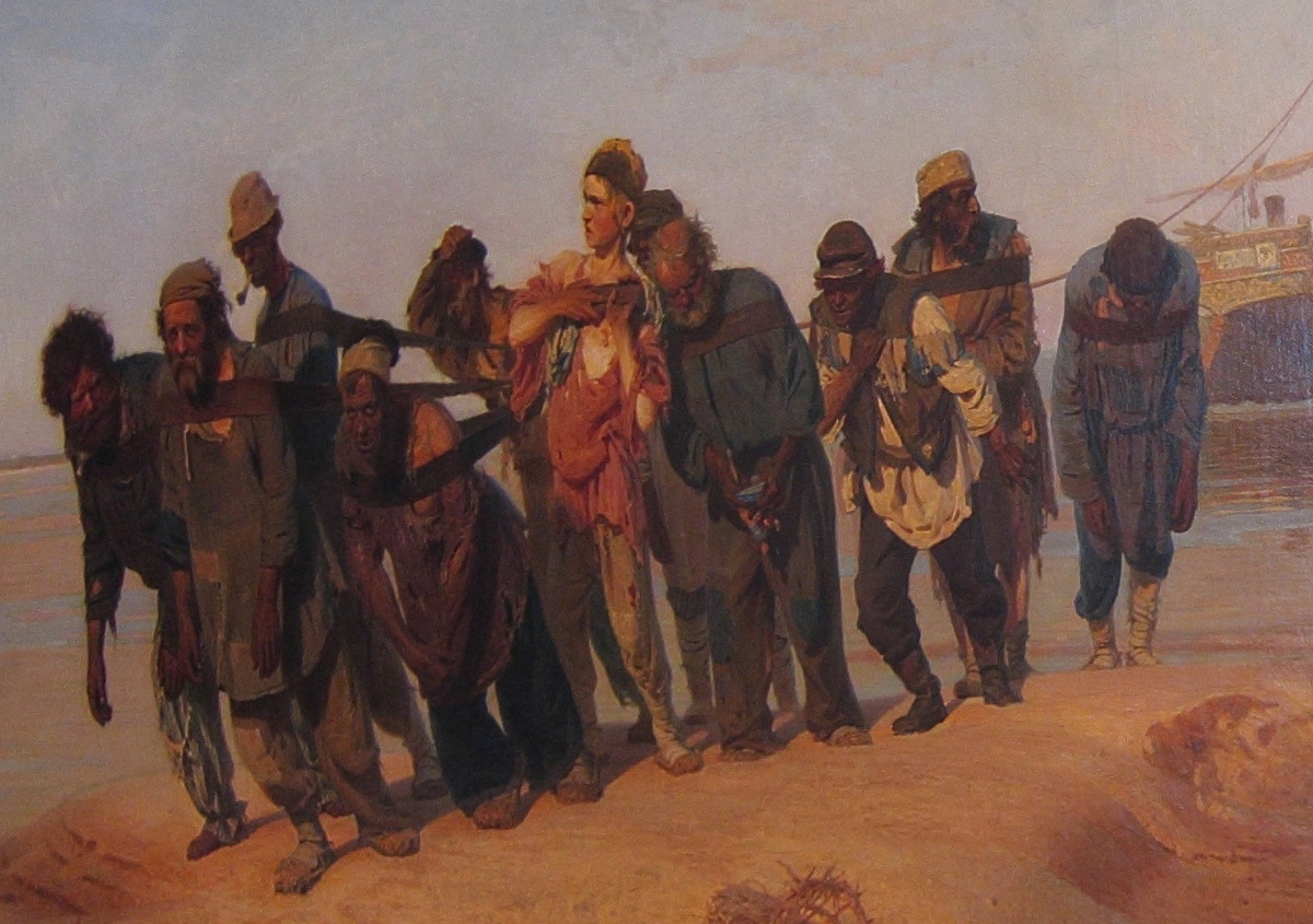 Фрагмент картины И. Репина «Бурлаки»