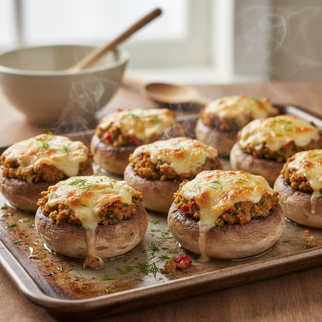 Шампиньоны с сыром