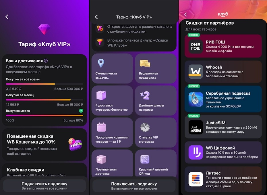    Чтобы увидеть условия для VIP-подписки, сначала надо оформить обычную. Изображение: iguides.ru